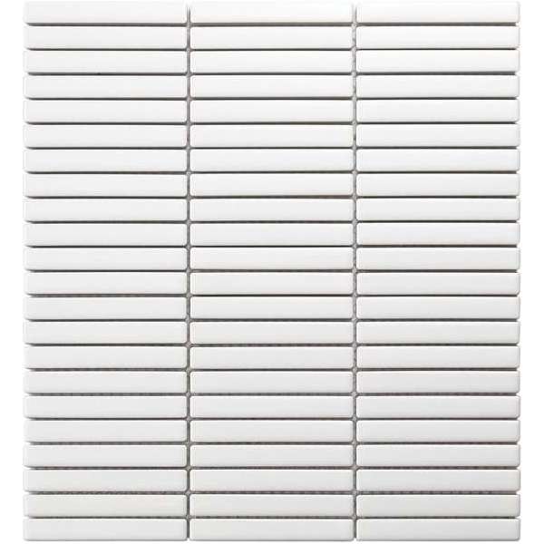 0,87m² - Mozaiek Tegels - Sevilla Kitkat mini's Wit Mat 1,2x9,2cm 0,87m² - Mozaiek Tegels - Sevilla Kitkat mini's Wit Mat 1,2x9,2cm
