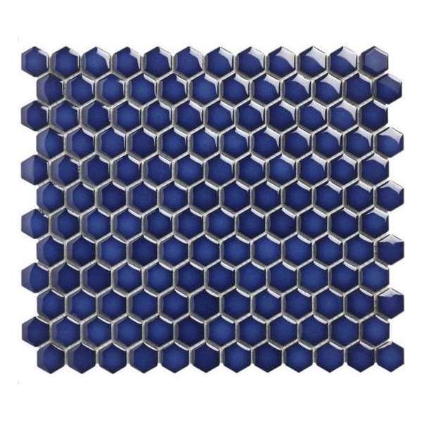 0,78m² - Mozaiek Tegels - Barcelona Hexagon Cobalt Blauw 2,3x2,6 0,78m² - Mozaiek Tegels - Barcelona Hexagon Cobalt Blauw 2,3x2,6