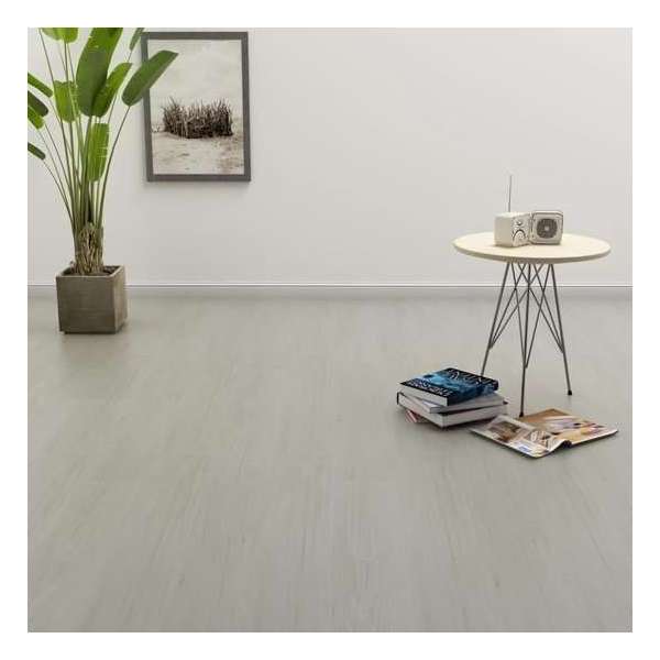 Vloerplanken zelfklevend 4,46 m² 3 mm PVC lichtgrijs Vloerplanken zelfklevend 4,46 m² 3 mm PVC lichtgrijs