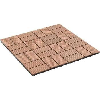 vidaXL 22 st Terrastegels 30x30 cm 2 m² HKC bruin