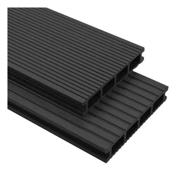 Terrasplanken HKC met accessoires 35 m² 4 m antraciet Terrasplanken HKC met accessoires 35 m² 4 m antraciet