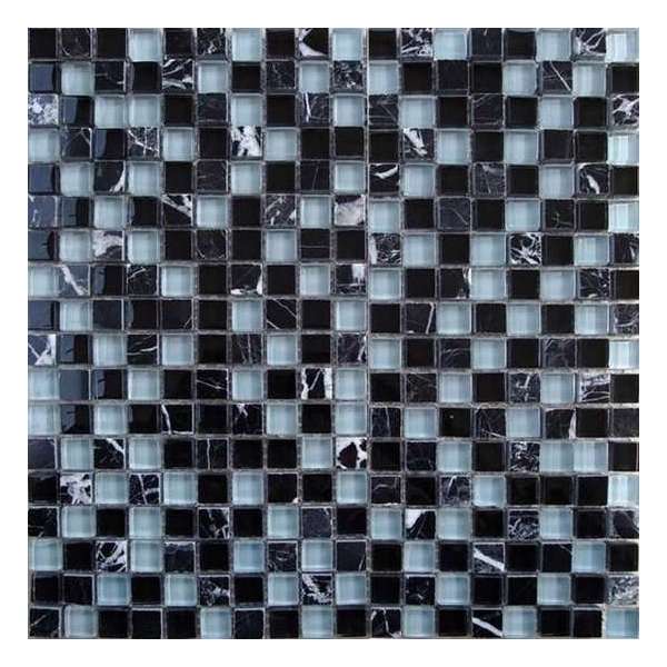 Alfa Mosaico Mozaiek Illusion mix blauwgrijs glas/marmer 1,5x1,5x0,8 cm - Mix, Blauw, Grijs Prijs per 1 matje. Alfa Mosaico Mozaiek Illusion mix blauwgrijs glas/marmer 1,5x1,5x0,8 cm - Mix, Blauw, Grijs Prijs per 1 matje.