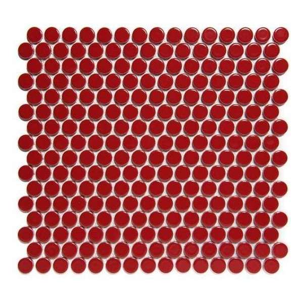 The Mosaic Factory Venice Pennyround mozaïektegel 1.9x0.5cm wandtegel voor binnen en buiten Rond Keramiek Rood The Mosaic Factory Venice Pennyround mozaïektegel 1.9x0.5cm wandtegel voor binnen en buiten Rond Keramiek Rood
