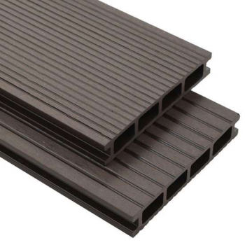 Terrasplanken HKC met accessoires 16 m² 2,2 m donkerbruin