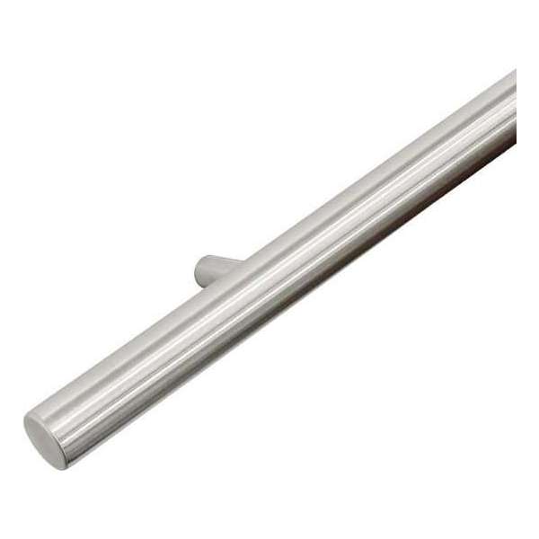 RVS Geborsteld design trapleuning 200 cm met 2 houders RVS Geborsteld design trapleuning 200 cm met 2 houders