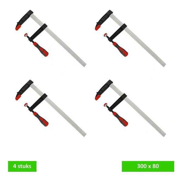 Steelwood Set Lijmtangen - 80 x 300 mm - Softgrip - 4 stuks Steelwood Set Lijmtangen - 80 x 300 mm - Softgrip - 4 stuks