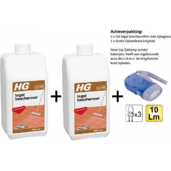 HG tegelbeschermer - 2 stuks - Gratis Knijpkat - Gratis Zaklamp