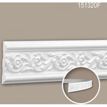 Wandlijst 151320F Profhome Lijstwerk flexibele lijst Sierlijst rococo barok stijl wit 2 m