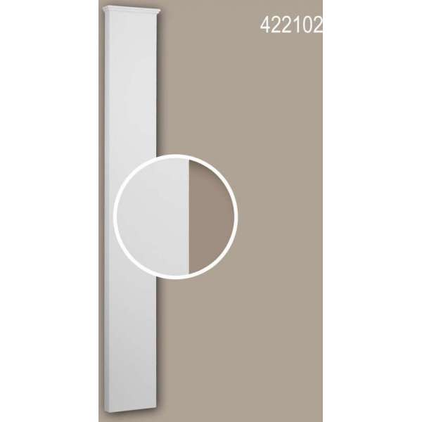 Pilaster schacht Profhome 422102 Gevelelement Pilaster Wandpijler Exterieur lijstwerk toscaans stijl wit Pilaster schacht Profhome 422102 Gevelelement Pilaster Wandpijler Exterieur lijstwerk toscaans stijl wit