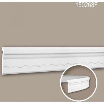 Kroonlijst 150268F Profhome Lijstwerk flexibele lijst Sierlijst neo-empire stijl wit 2 m