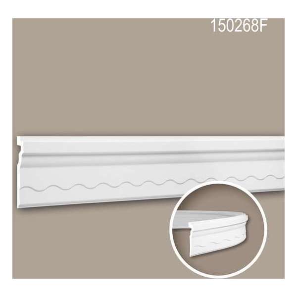 Kroonlijst 150268F Profhome Lijstwerk flexibele lijst Sierlijst neo-empire stijl wit 2 m