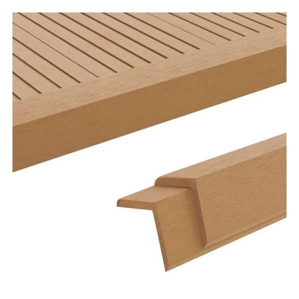 Terras hoekplinten 170 cm HKC teakkleur 5 st