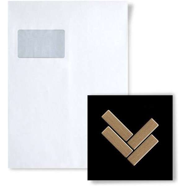 Mozaïek STAAL S-Herringbone-Ti-GB Collectie Herringbone titaan Gold geborsteld Mozaïek STAAL S-Herringbone-Ti-GB Collectie Herringbone titaan Gold geborsteld
