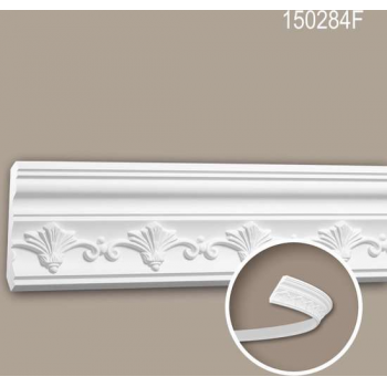 Kroonlijst 150284F Profhome Lijstwerk flexibele lijst Sierlijst neo-empire stijl wit 2 m