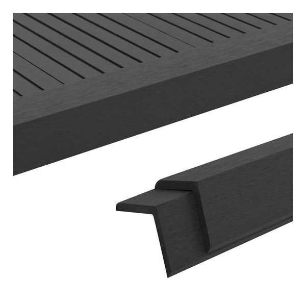 Terras hoekplinten 170 cm HKC zwart 5 st