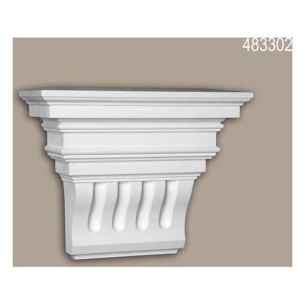 Console Profhome 483302 Exterieur lijstwerk Sierelement Gevelelement Corinthische stijl wit Console Profhome 483302 Exterieur lijstwerk Sierelement Gevelelement Corinthische stijl wit