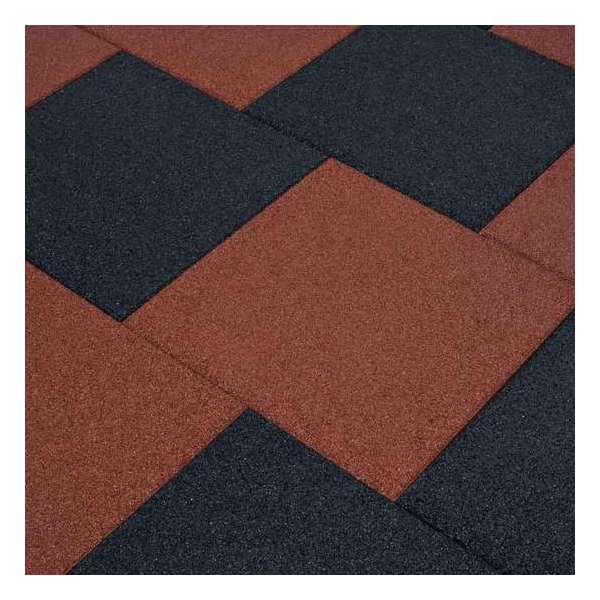 Valtegels 24 st 50x50x3 cm rubber zwart Valtegels 24 st 50x50x3 cm rubber zwart
