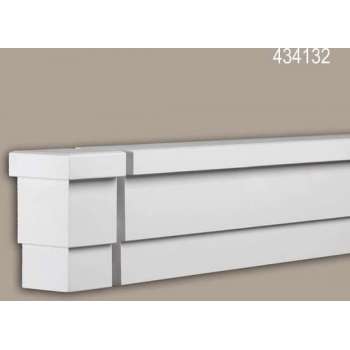 Eindelement Profhome 434132 Gevellijst Sierelement Gevelelement modern design wit