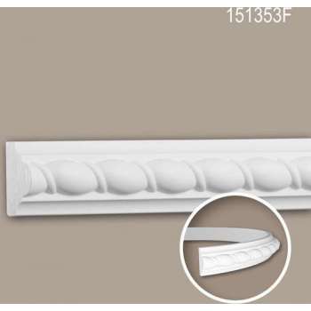Wandlijst 151353F Profhome Lijstwerk flexibele lijst Sierlijst neo-empire stijl wit 2 m