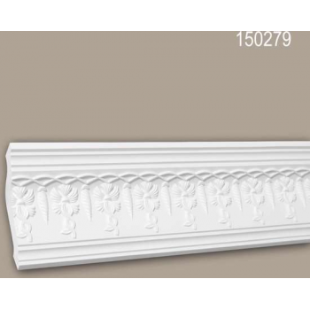 Kroonlijst 150279 Profhome Sierlijst Lijstwerk neo-empire stijl wit 2 m