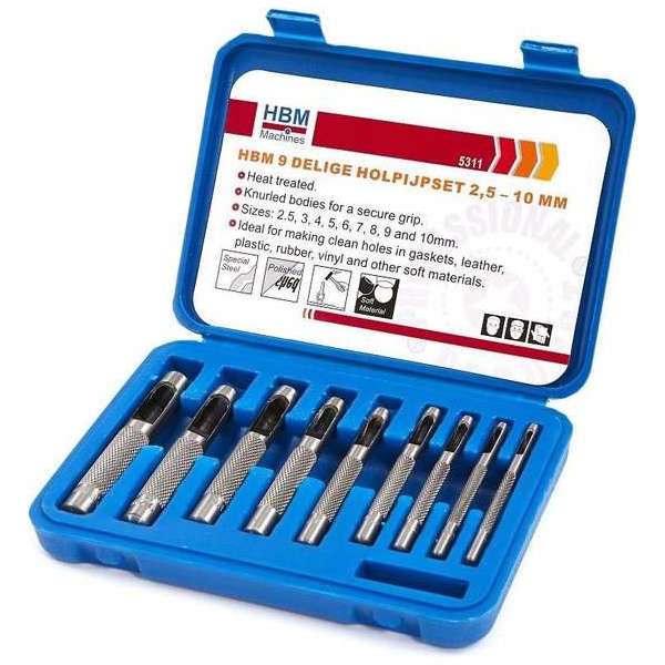 LEMATO Holpijpset - 9-delig - 2,5 – 10 mm LEMATO Holpijpset - 9-delig - 2,5 – 10 mm