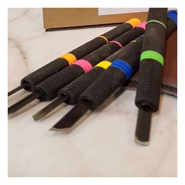 Speksteen gutsen set 5 stuks Speksteen gutsen set 5 stuks