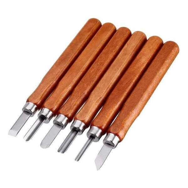 Houtbewerking set 6 delig - Houtsnijmes - Houtbewerking gereedschap - Houtsnijset - Wood carving - Houtsnijden - Houtbeitelset Houtbewerking set 6 delig - Houtsnijmes - Houtbewerking gereedschap - Houtsnijset - Wood carving - Houtsnijden - Houtbeitelset