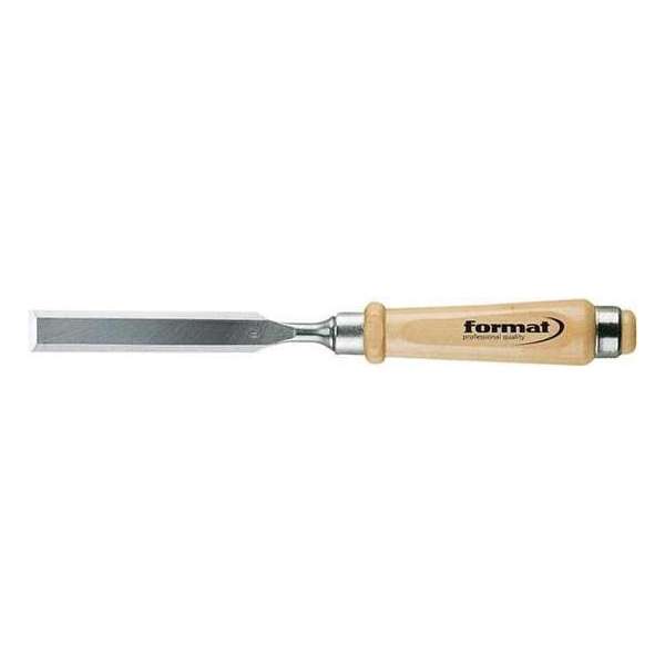 Steekbeitel met houten heft CV-staal 14mm FORMAT Steekbeitel met houten heft CV-staal 14mm FORMAT