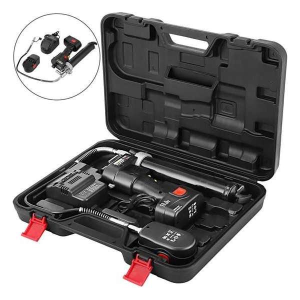 Dakta® Vetspuit | Elektrisch | 18V | 500gr cartridges | Olie vullen | LCD Dakta® Vetspuit | Elektrisch | 18V | 500gr cartridges | Olie vullen | LCD