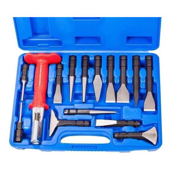 BGS koudbeitel & drevel set 15-delig BGS koudbeitel & drevel set 15-delig