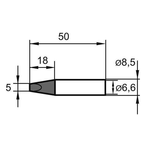Soldeerstift beitelvormig5,0mm SB nr.0832VDLF Ersa Soldeerstift beitelvormig5,0mm SB nr.0832VDLF Ersa