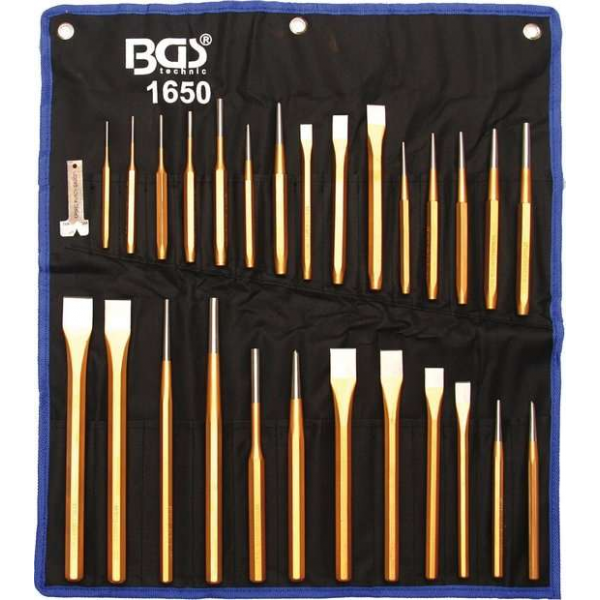 BGS Beitel - doorslag en drevel set - Extra groot - XXL- BGS1650 BGS Beitel - doorslag en drevel set - Extra groot - XXL- BGS1650