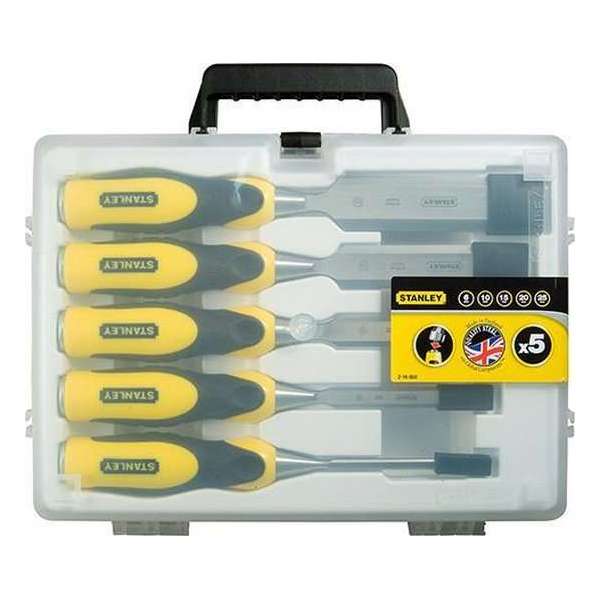 STANLEY Steekbeitelset Dynagrip 5Dlg. (6,12,18,25,32 mm) 2-16-885 STANLEY Steekbeitelset Dynagrip 5Dlg. (6,12,18,25,32 mm) 2-16-885