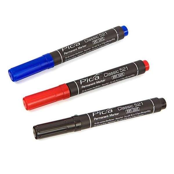Pica 521/41 Perm Marker 2-6 mm beitel blauw Pica 521/41 Perm Marker 2-6 mm beitel blauw