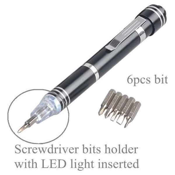 Schroevendraaier bit set 6 delig - Telefoon - Laptops - Computers - LED verlichting Schroevendraaier bit set 6 delig - Telefoon - Laptops - Computers - LED verlichting
