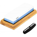 Latalis Pro Serie Slijpsteen 1000/6000 - Messenslijper - Wetsteen met anti-slip + Bamboeblok