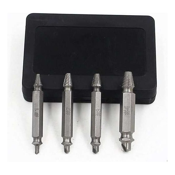 Schroefverwijderset - Gereedschap - Schroeven - Roest - Remover - 4 Stuks - Schroeven Extractor - Houtbewerking Schroefverwijderset - Gereedschap - Schroeven - Roest - Remover - 4 Stuks - Schroeven Extractor - Houtbewerking