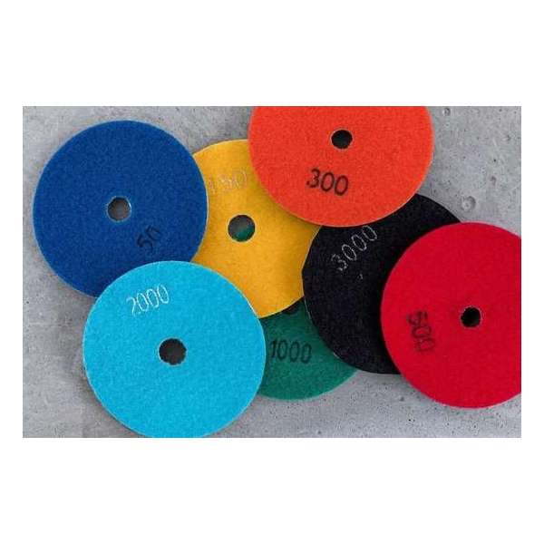 Diamant polijstpads set 100mm. Geschikt voor Beton, marmer en natuursteen Diamant polijstpads set 100mm. Geschikt voor Beton, marmer en natuursteen