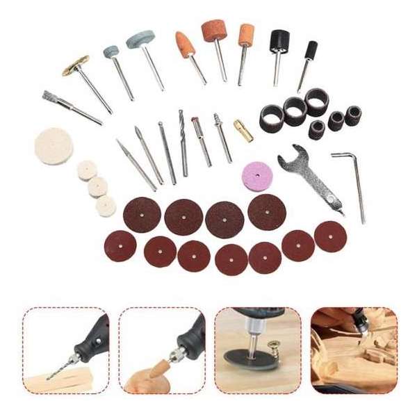 WiseGoods Dremel Multitool Combitool Accessoires Set - Frezenset - Slijpset - Boren - Polijsten - voor Hout en Metaal - 40 Delig WiseGoods Dremel Multitool Combitool Accessoires Set - Frezenset - Slijpset - Boren - Polijsten - voor Hout en Metaal - 40 Delig