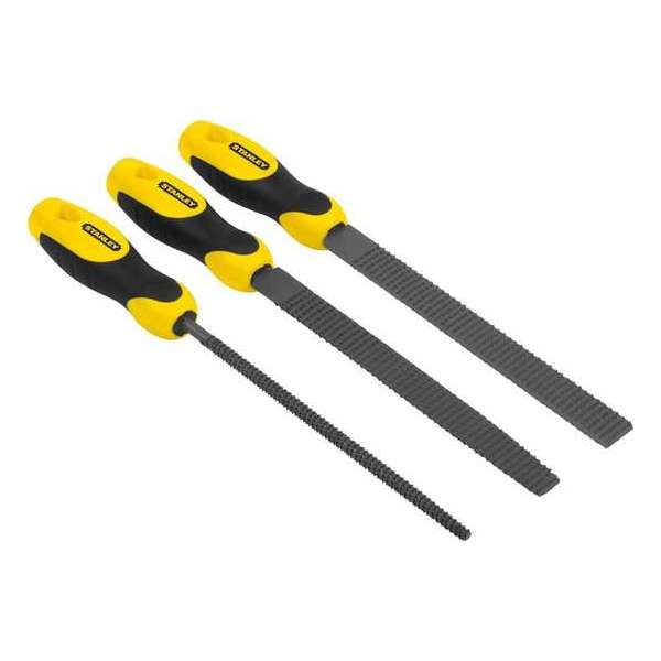 Stanley 3delige Set Rasp Bastaard 200mm 0-22-477 Stanley 3delige Set Rasp Bastaard 200mm 0-22-477