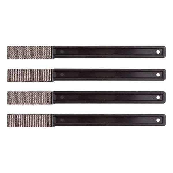 KGS PRO Diamant-handvijlen, 4 stuks (43x12 mm, plat, Zwart (grit 120))