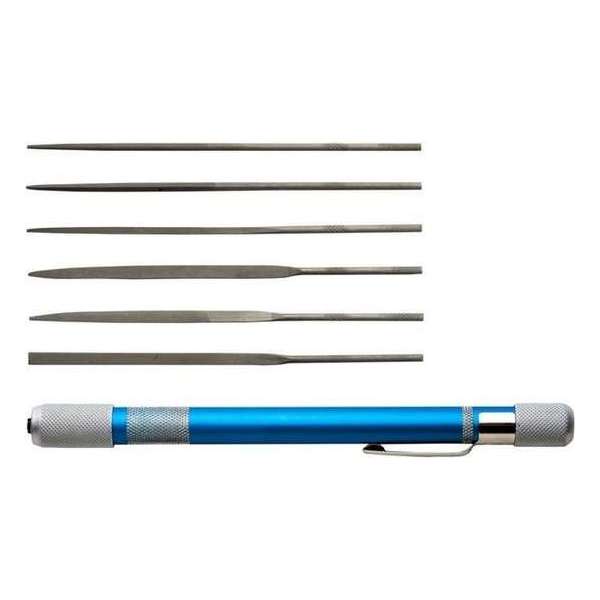 Aluminium houder met 6 vijlen - 70001 Aluminium houder met 6 vijlen - 70001