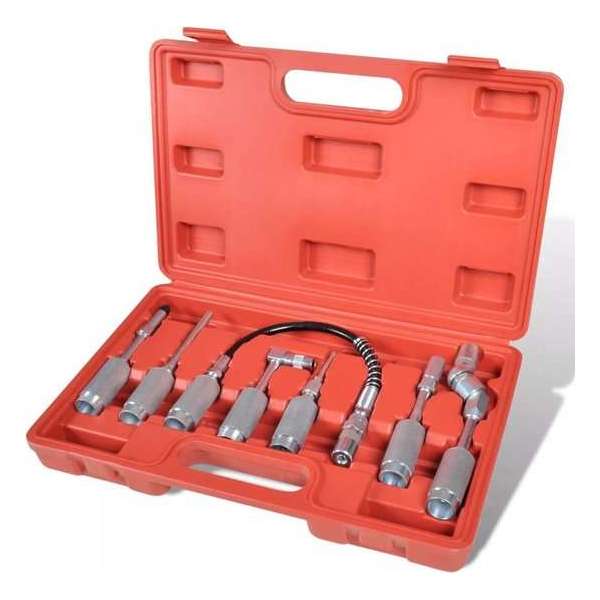 7-Delige smeerslang adapterset voor vetpistool 7-Delige smeerslang adapterset voor vetpistool