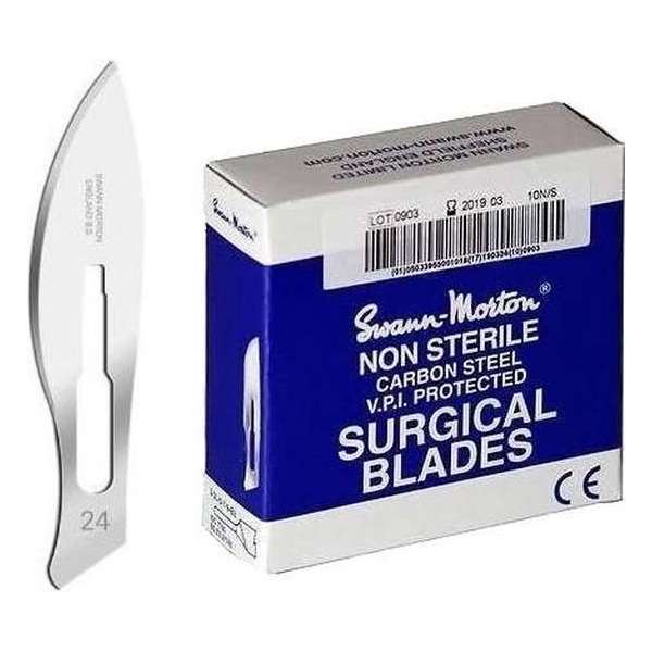 Swann Morton 0111 Scalpelmesje Chirurgie Mesjes - Non Steriel No.24 Swann Morton 0111 Scalpelmesje Chirurgie Mesjes - Non Steriel No.24