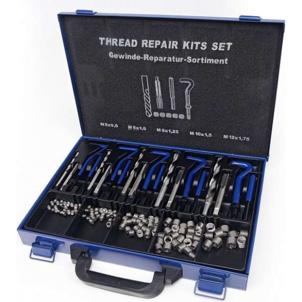 M5 - M12 Schroefdraad Reparatieset (V-Coil - Helicoil) M5 - M12 Schroefdraad Reparatieset (V-Coil - Helicoil)
