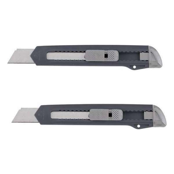 2x stuks afbreekmessen / breekmessen - 18 mm - uitschuifmes / hobbymes 2x stuks afbreekmessen / breekmessen - 18 mm - uitschuifmes / hobbymes