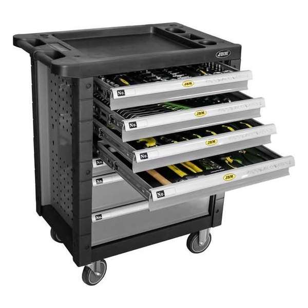 JBM Tools | Gereedschapskar grijs - Inclusief gereedschap | JBM Tools | Gereedschapskar grijs - Inclusief gereedschap |