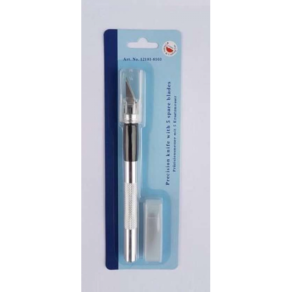 Snijmes precisie softgrip incl 5 reservemesjes Snijmes precisie softgrip incl 5 reservemesjes