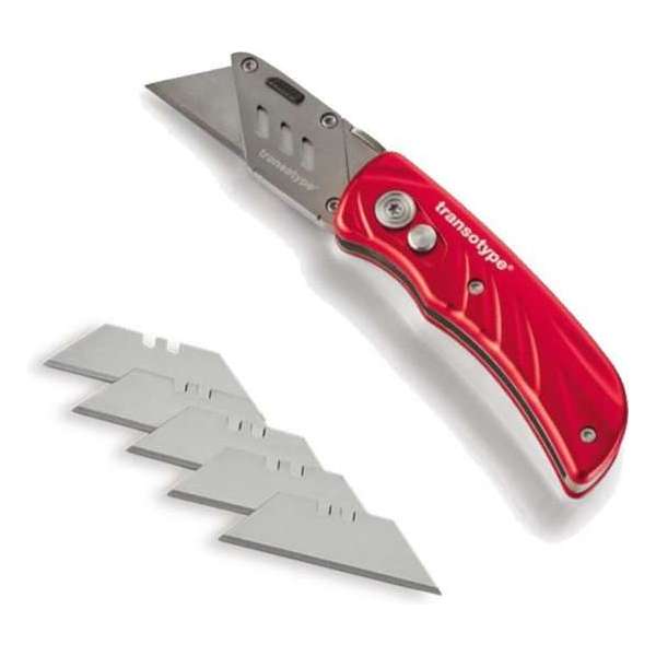 Transotype Cutter Pro - Inklapbaar snijmes - De mesjes zijn vervangbaar Transotype Cutter Pro - Inklapbaar snijmes - De mesjes zijn vervangbaar
