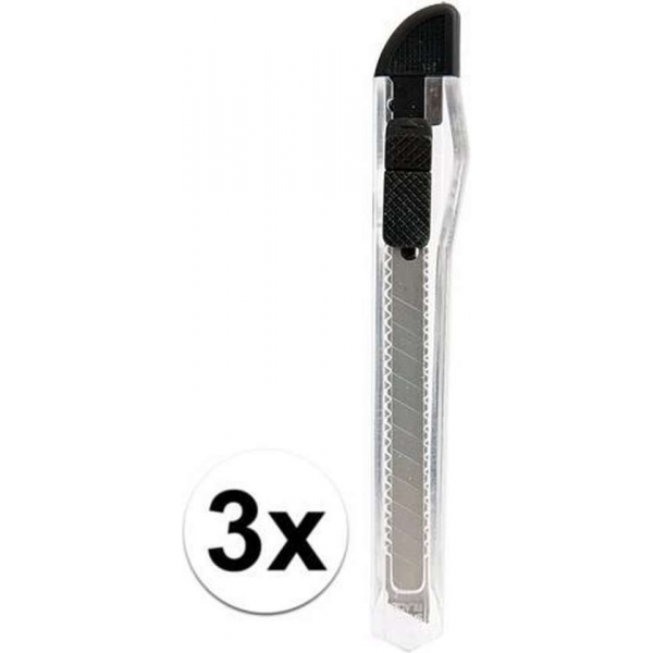 3 breekmesjes 13,5 cm zwart 3 breekmesjes 13,5 cm zwart